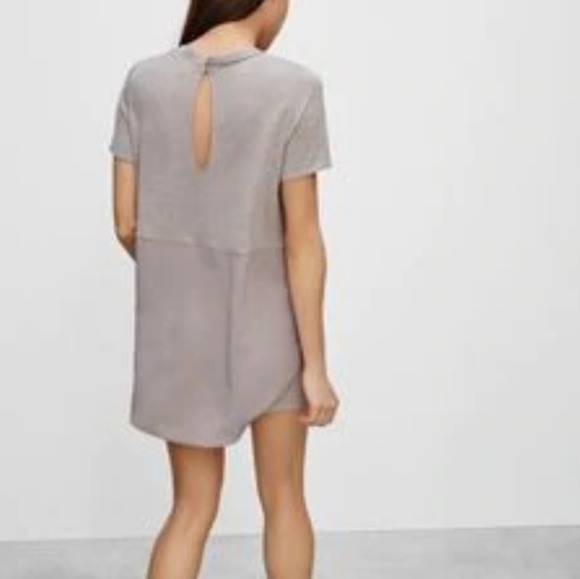 Wilfred Capucine Silk T-shirt Two Tone Tee shirt, lavender and Cream, XS - Picture 4 of 8